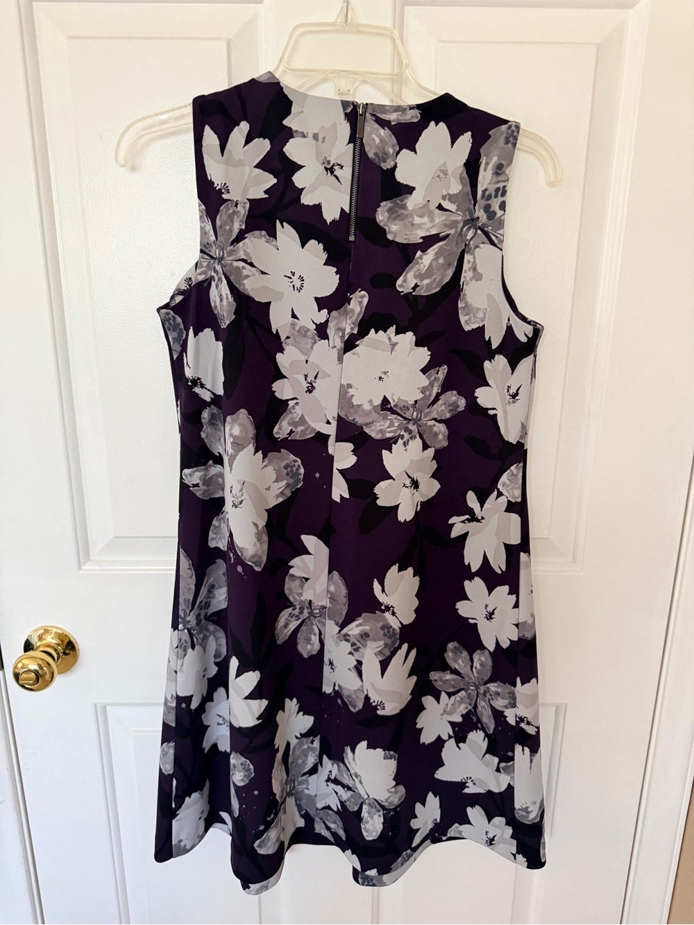 Express Sleeveless Purple Floral A-Line Dress